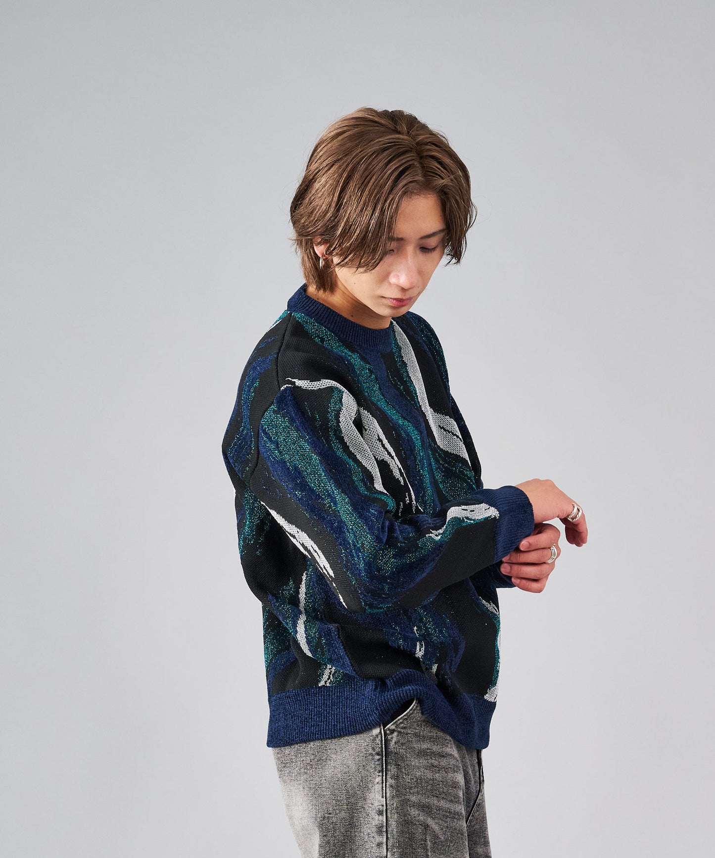 ジャガードニットセーター