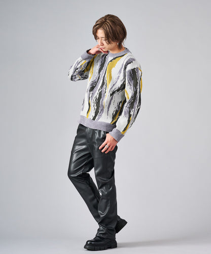 ジャガードニットセーター