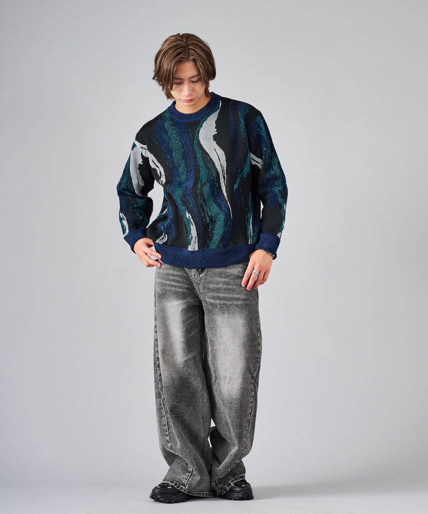 ジャガードニットセーター