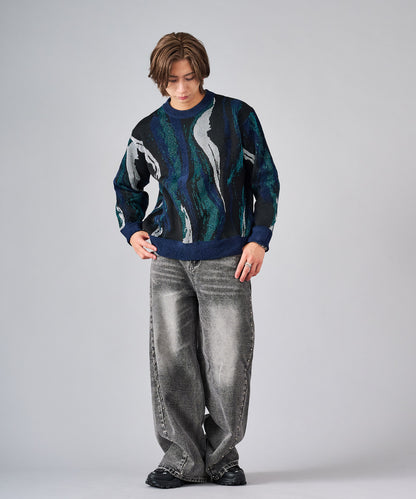 ジャガードニットセーター