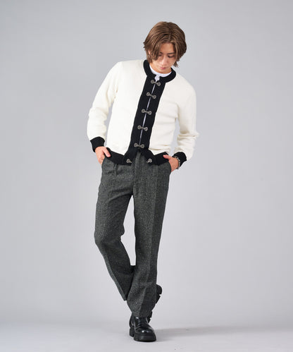 メタルボタンニットカーディガン