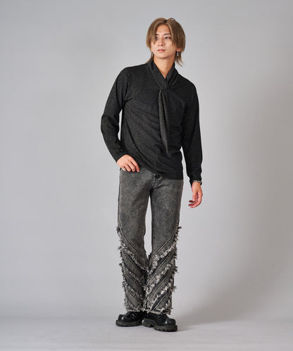 フェイクタイ付きロンT