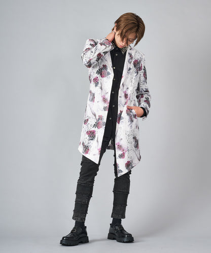 ローズ×スモーク総プリントジャケット