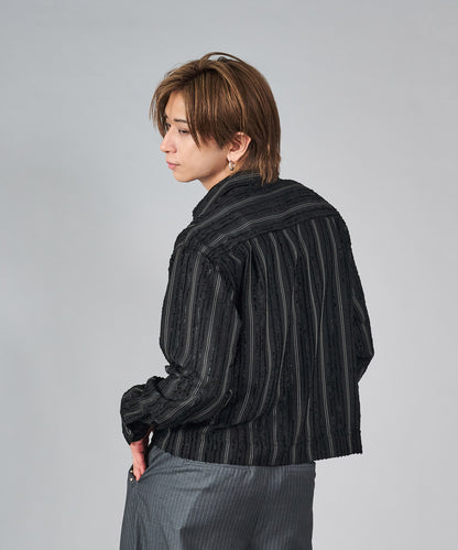 ストライプショートシャツ