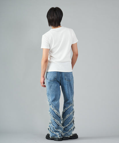 ラメ糸オーバーロックTシャツ