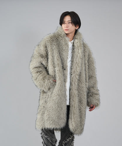 ファードロップショルダーチェスターコート