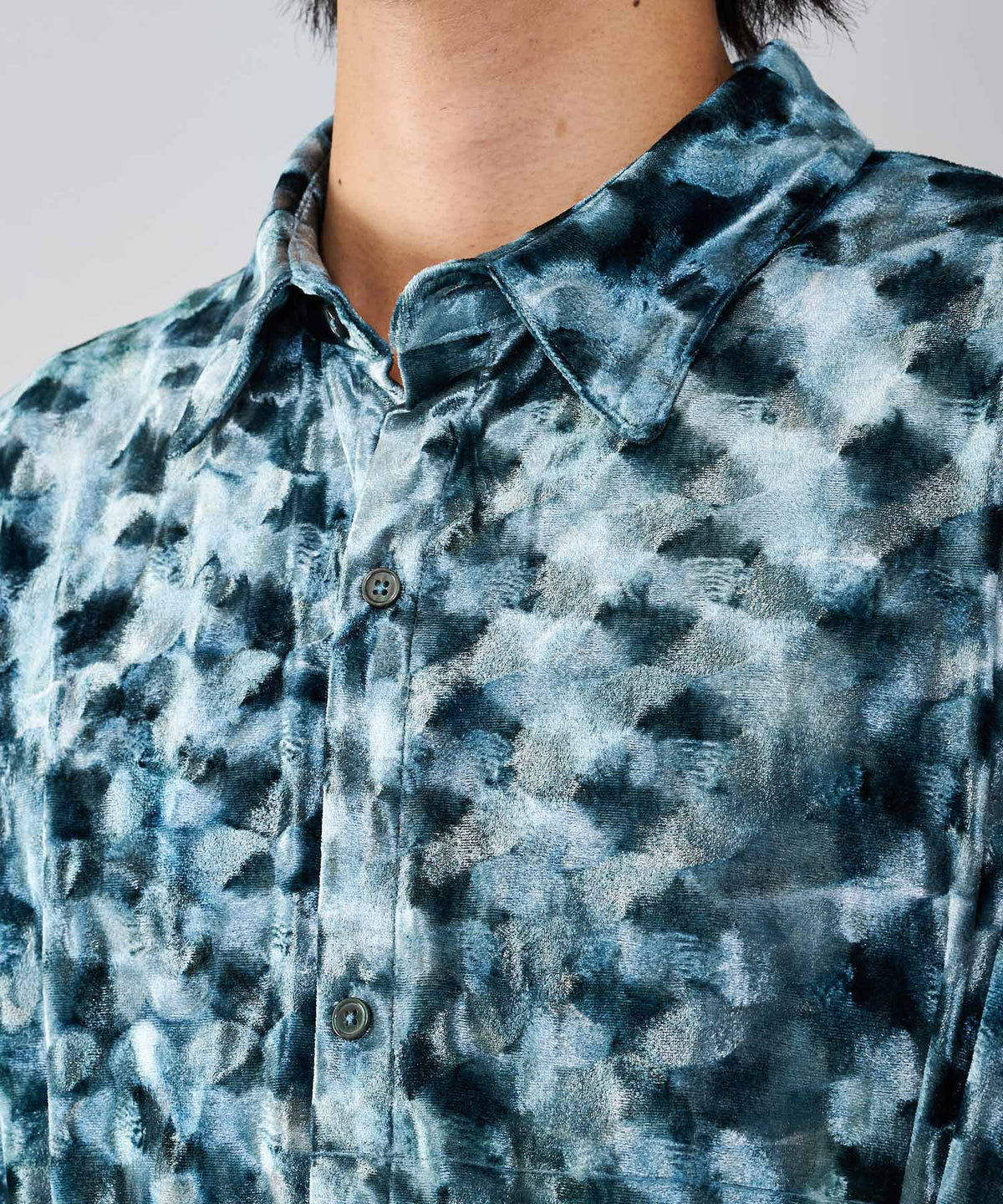 ベロアロングシャツ