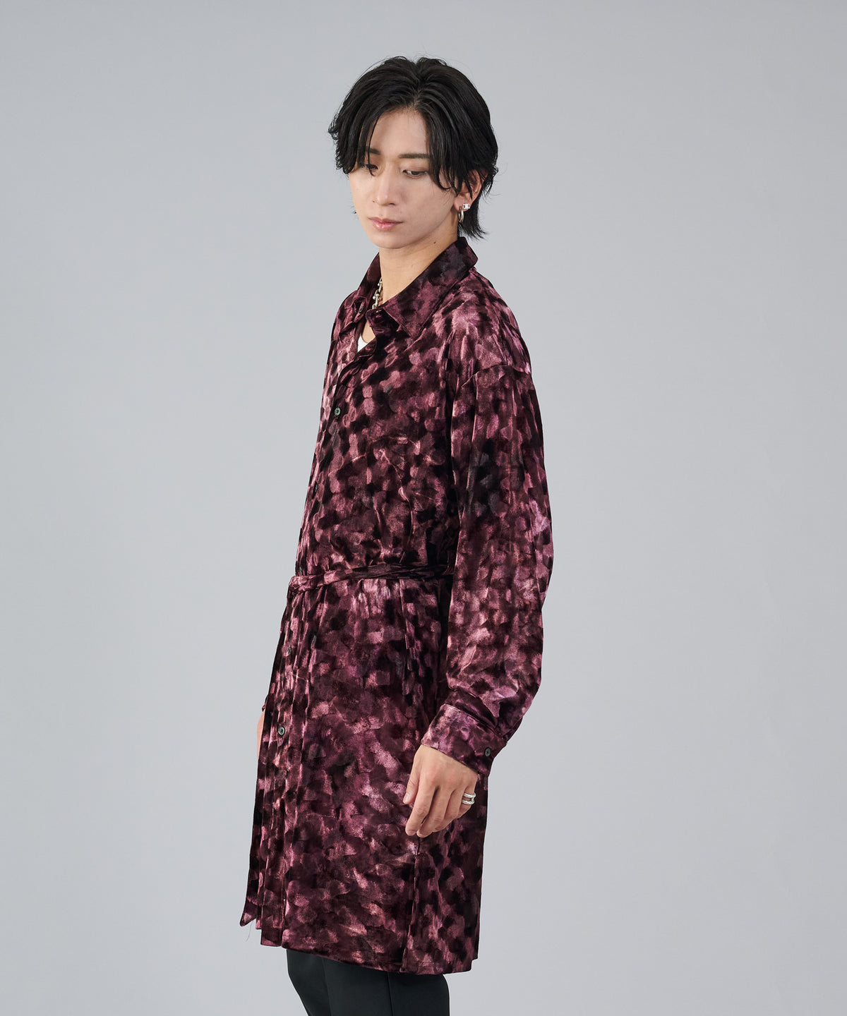 ベロアロングシャツ
