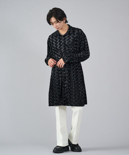 ベロアロングシャツ