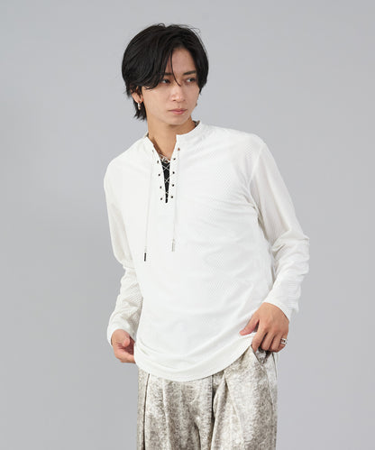 チェーンレースアップロンT